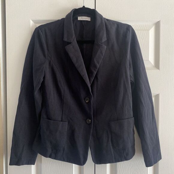 Peserico Black two button Blazer Made In Italy Cotton blend corpcore business 44 - Picture 1 of 10